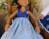 BFC 18-inch Doll Blue Star Print Sleeveless Dress