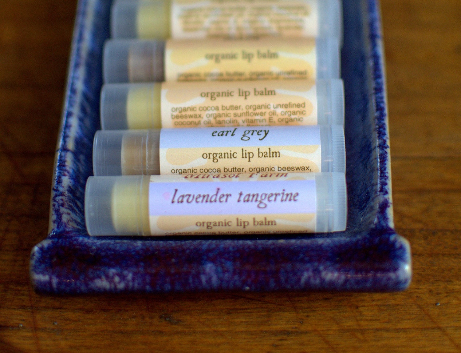 Three Organic Lip Balms from Mirasol Farm
