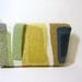 Medium  Zipper Pouch -Gold, Blue, Green Shapes