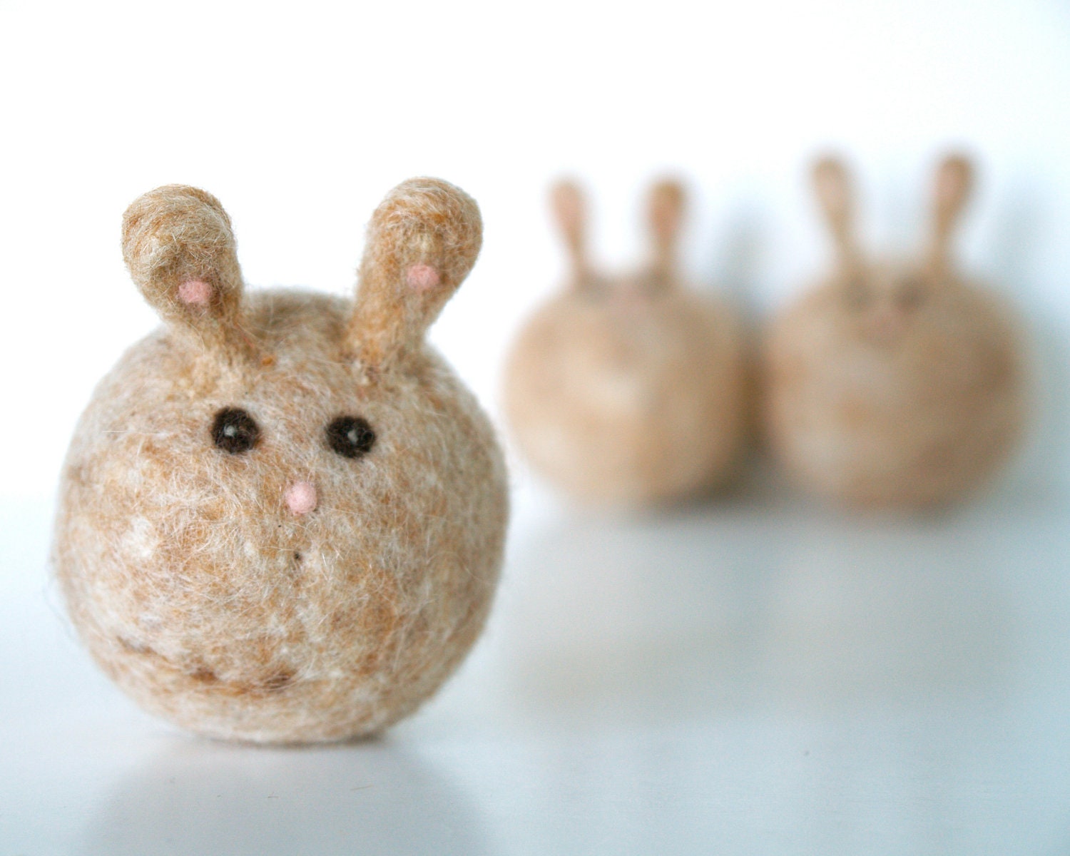Caramel Bunny Toy, Waldorf Inspired for Happy Children, Wool Handcrafted Toy, brown soft plush stuffed animal Rabbit, natural neutral
