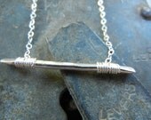 READY TO SHIP-Silver Horizon Necklace, Fine Silver Bar on a Sterling Silver cable chain, perfect for everyday wear.