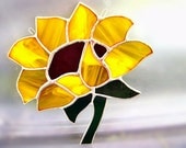 Sunflower Stained Glass Ornament Suncatcher Cottage Chic Farm Garden Fathers Day Birthday Primitive Housewarming Wedding Gift Easter Spring