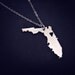 Florida Love State Necklace Personalized Heart Made to Order