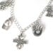 Baseball charm necklace or baseball bracelet, I Love Baseball necklace, cap, glove, All Star, antiqued silver