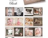 Photo Book - AMBER MARIE -  Photoshop Templates for Photographers. 10x10 Square Photo Book - 20 Pages Plus Cover Design