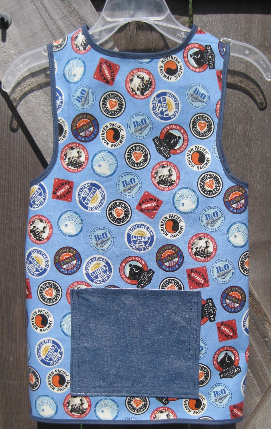 Toot Toot - Wipe Clean Train Art Smock Apron - Fits 2T-4T