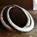 solid silver hoop earrings hammered 1 3/4 inches -  gypsy moon hoops, wide flat hoops