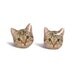 Cute Cat Kitten Stud Earrings - A14E84 Made To Order