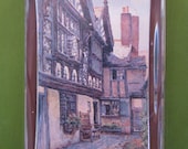 Home Decor "Stanley Place" in Chester, England Ernest William Haslehust Large Rectangle Glass Paperweight