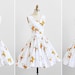 vintage 1950s dress / butterfly dress / 50s Butterflies Print Cotton Sundress