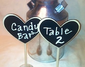 NEW Mini Chalkboard Stands HEART STYLE - Hostess Gift, Wedding Chalkboards, Rustic, Buffet Labels