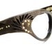 Vintage 1950s Brown Cat eye Eyeglasses Sunglasses With Aurora Rhinestones Eyewear Frame FranceNOS