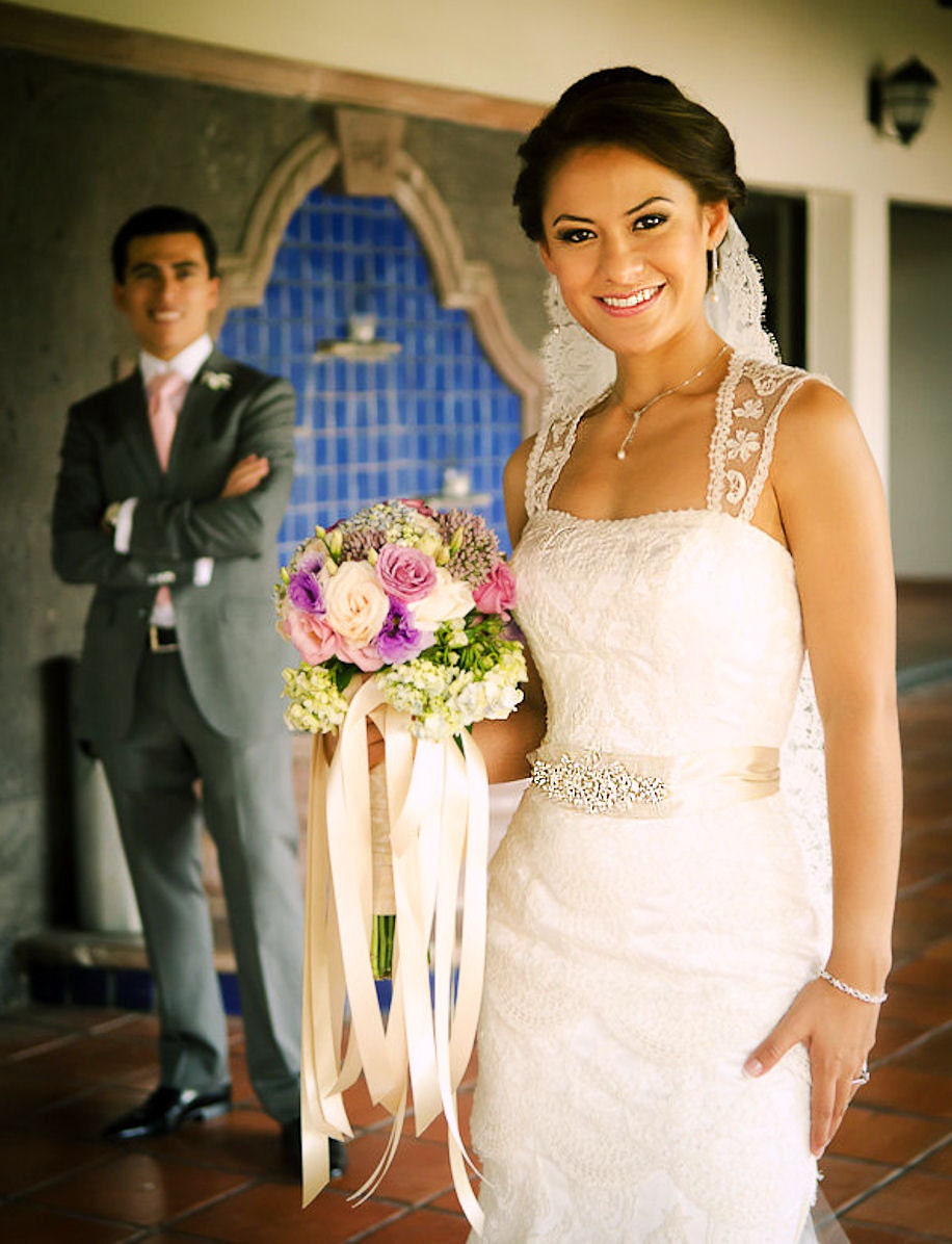 Modified Rhinestone and Pearls bridal sash longer rhinestone detail