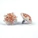 Snowflake - Swarovski Crystal Earring Bridal Wedding Ivory Peach Bead-woven Beaded