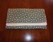 Polka Dots on Blue Burp Cloth