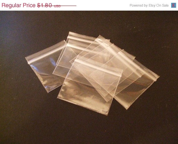 CIJ-JULY 4TH Sale 100 Count Pack 2x2 Size Clear Ziplock Bags-2ml-Great For Beads-Findings-Sorting-Crafts