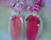 Wool Fairies  - Sweet pea flower Fairies