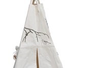 green kaki print indoor teepee poles not include