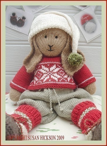 BO Rabbit  Toy Knitting Pattern / Lapland Visitors Part 1 / Pdf/ DIGITAL Instant Download Pattern