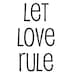 let LOVE rule. a tattoo set ( temporary )