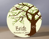 Personalized Pocket Mirror - Tree Bride 3.5 inch Pocket Mirror with Gift Bag - Weddings
