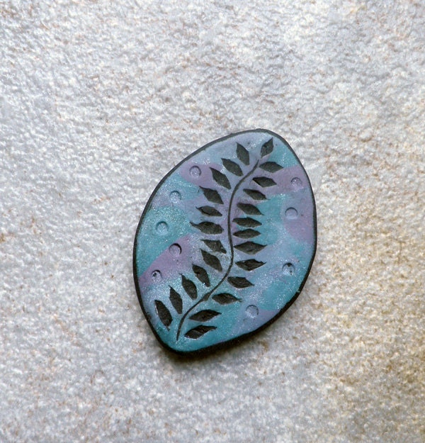 Bloom - polymer clay pendant bead