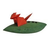 Kopi Luwak Cat Coffee Origami Sculpture by Paper Disciple