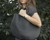 Black Leather Hobo Bag, every day bag, tote bag