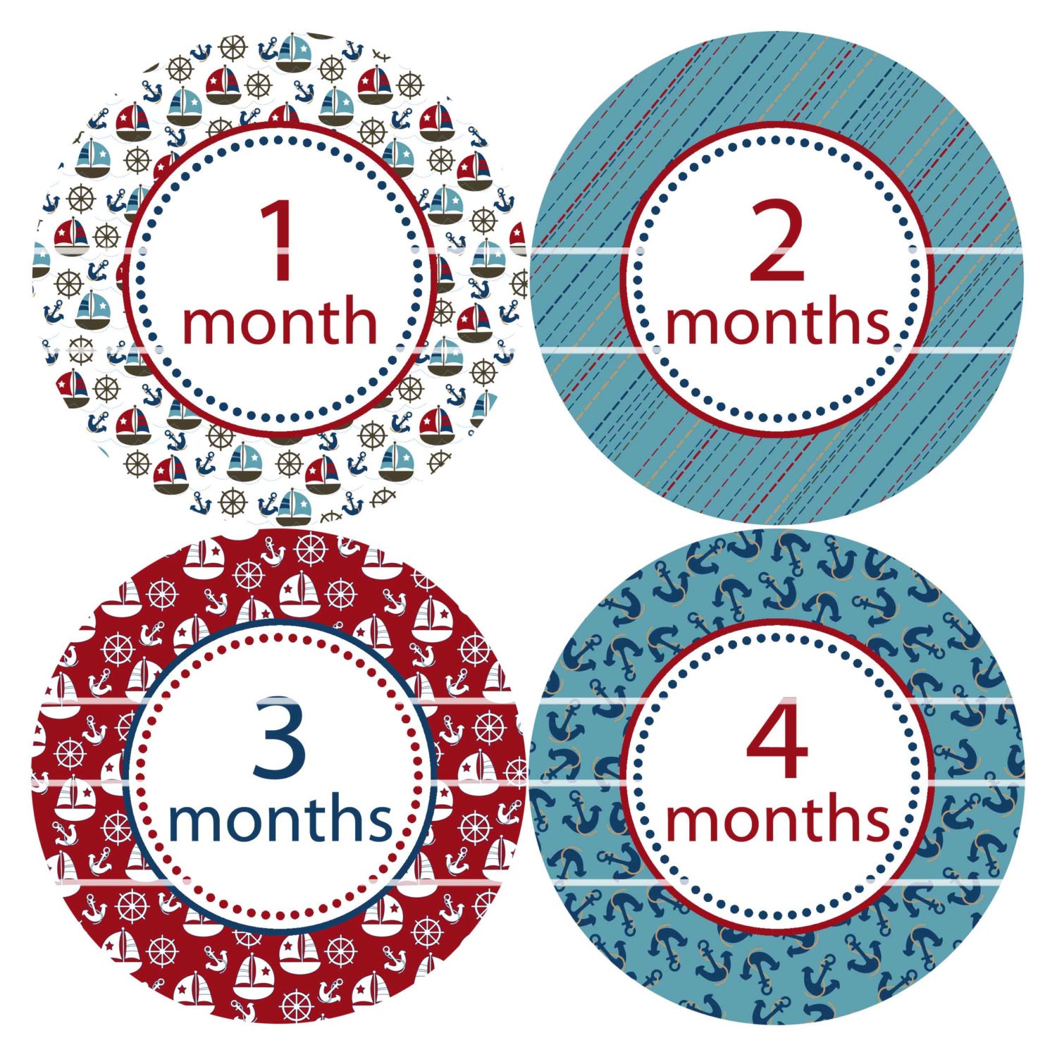 Onesie Stickers 1 Month through 12 Months B49