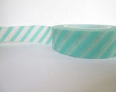 Washi Tape Sea Green Diagonal Striped