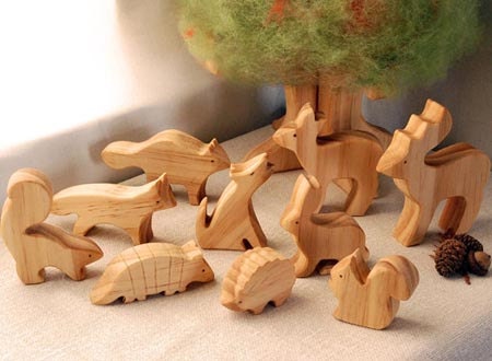 Carved Wooden HEDGEHOG Porcupine, Handmade Toy Animal, Waldorf Inspired