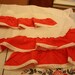 Vintage red kitchen polka dot curtains with valance