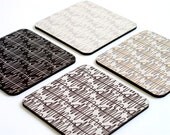 Coaster set black white urban gray geometric drink coasters set of 4 coasters hostess gourmet gift under 25