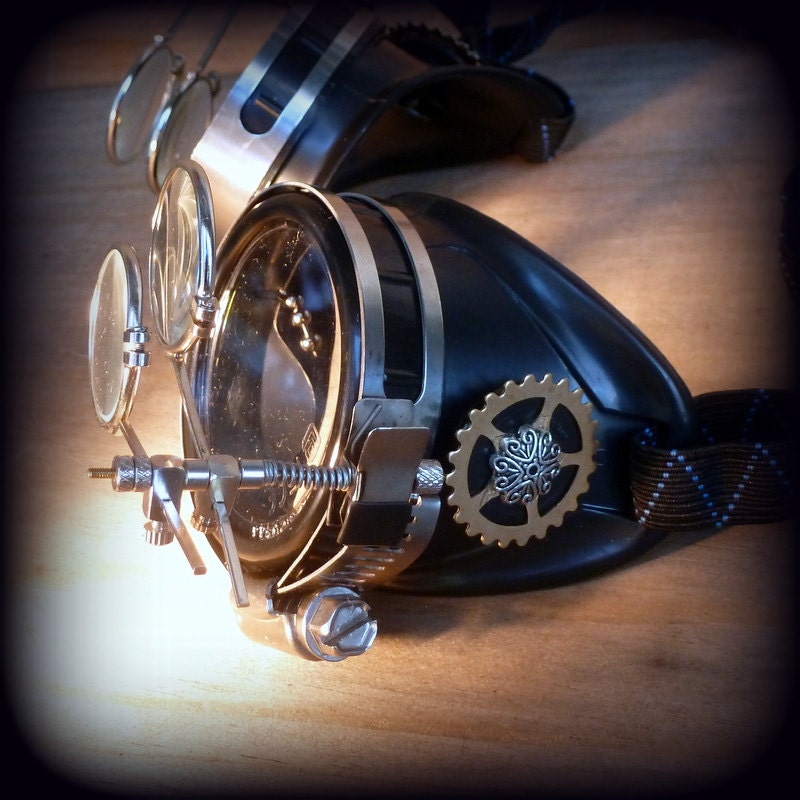 Steampunk  goggles glasses Time Travel Crazy Scientist's Oculo-Vision Tool welding cyber punk biker gothic rave