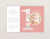 Photo Birthday Invitations. Girls 1st birthday. I Customize, You Print. Il_170x135