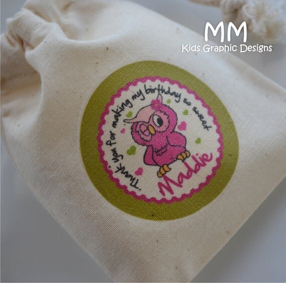 30 Muslin Favor Bags - 3x4inch - Birthday - Baby Shower - Thank You Il_570xn