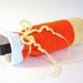 Wine Bag Bottle Cozy Gift Sack Candy Corn Yellow Orange White Champagne Sleeve Autumn Barware Halloween Ready to Ship Hand Crochet by Lilena