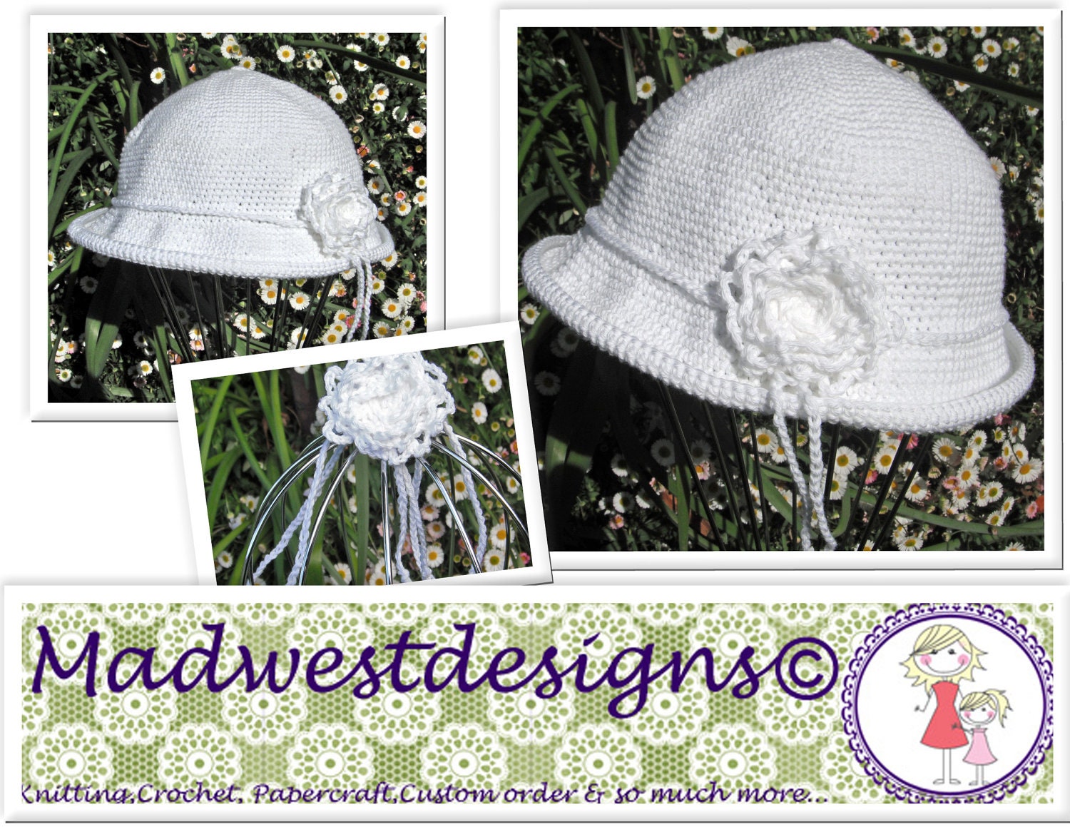 Crochet Spring Summer Hat With Brim