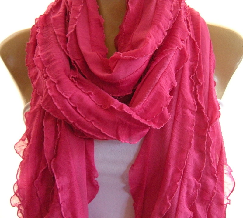 Flamenco Superstar....Lipstick Pink...Tube scarf...Super long...Introductory price