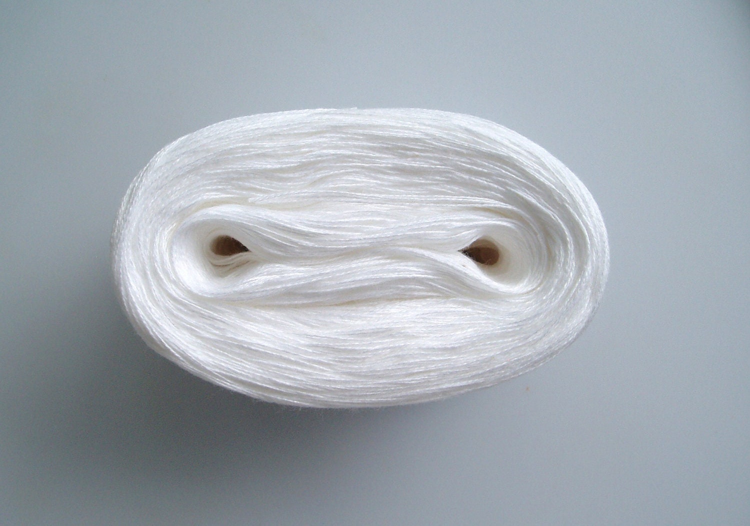 SNOW WHITE Single Color Cotton yarn  240 yds/50 gr  Fingering Weight
