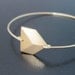 3D Chevron Geometric Bangle Bracelet, Geometric Bracelet, 3D Jewelry, Geometric Jewelry, Minimalist Bracelet, Minimalist Jewelry