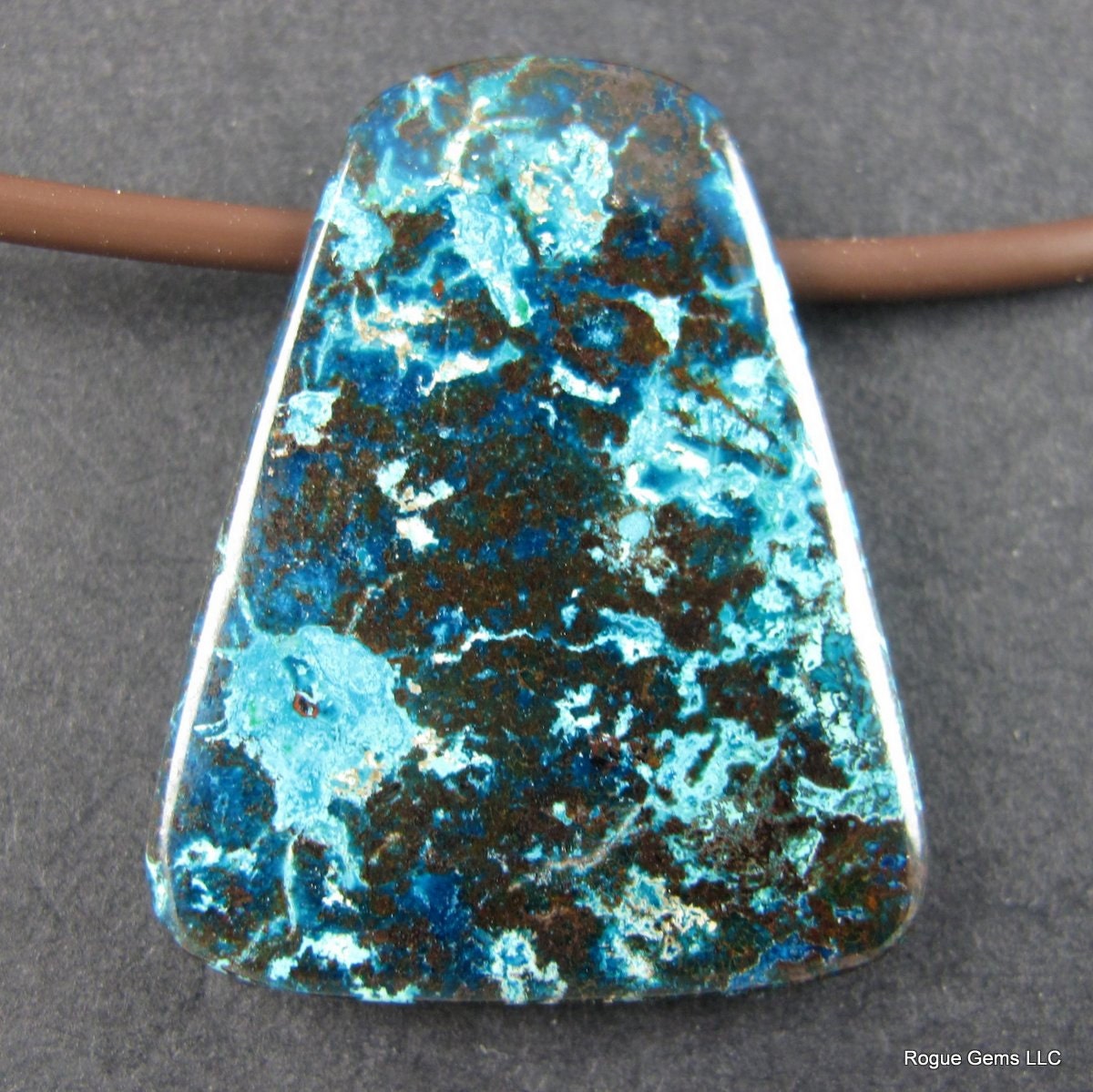 Rare Shattuckite Chrysocolla Designer Pendant Bead