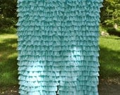 Aqua Ruffled Panels