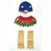 Baby Parrot Hat, Booties and Collar Set, Knitted Baby Costume Gift - Available in size 9-18 months old