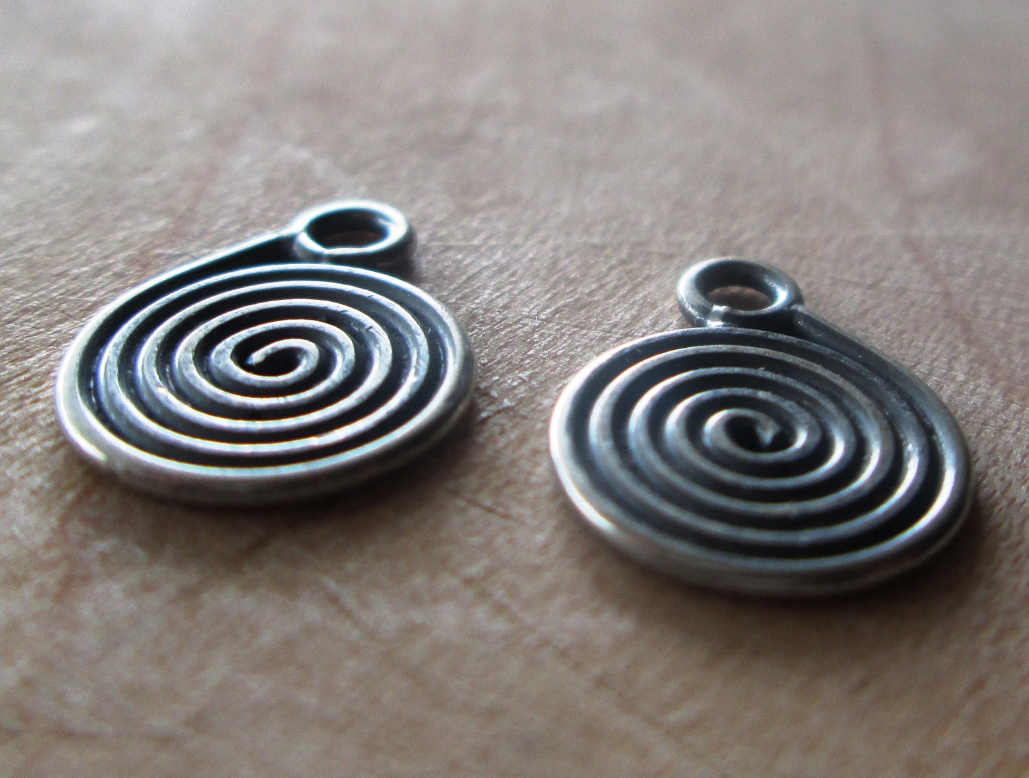 Bali Sterling Silver Spiral Swirls, Tribal, Size Small