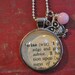 Vintage Dictionary  Necklace Pendant WISE with Owl Charm