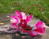 Pink Butterfly Masquerade Mask