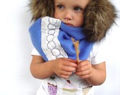 Blue lace cowl, women scarf, winter accessory, gift for her - RainbowMittens