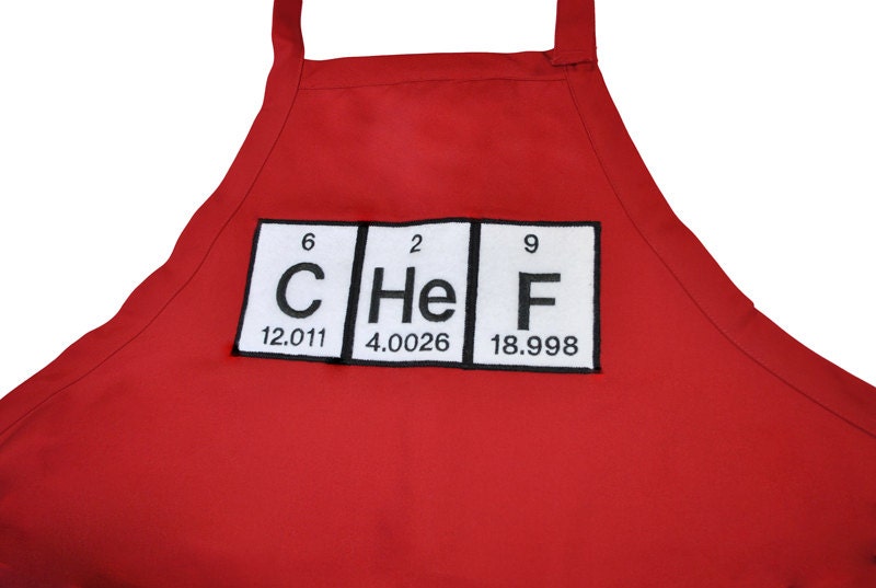 Chef Full Apron, Adjustable with pockets Periodic Table Elements