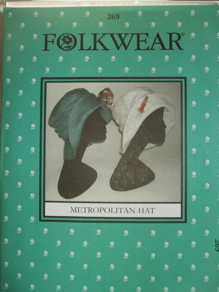 Folkwear  269 Metropolitan Hat Sewing Pattern DIY